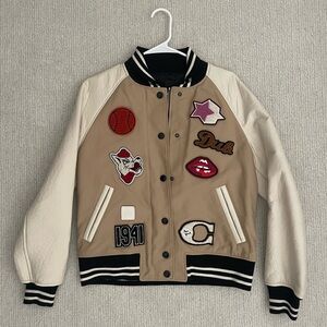 Limited Edition Coach 1941 Tan and Cream Varsity Jacket